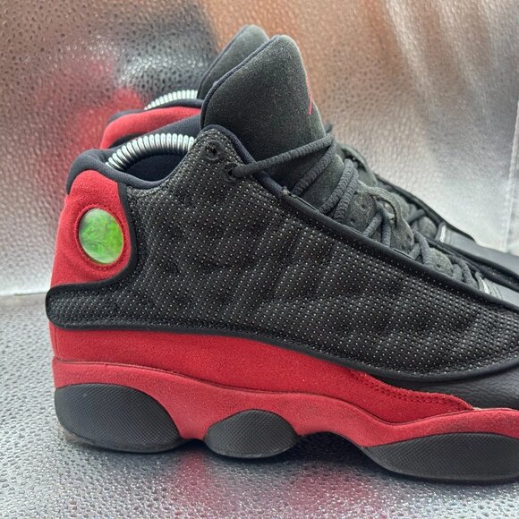 Size 7Y Air Jordan 13 Retro Kids Bred 2017 Black True Red Shoes 414574-004 - Picture 2 of 10